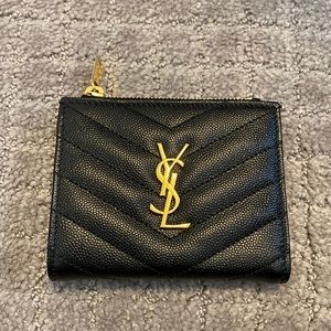 YSL bifold black wallet